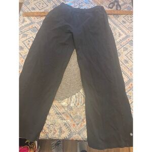 Athleta Girl Black Wide Leg Sweatpants Size XL 14 Elastic Waist Activewear